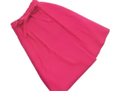 MACKINTOSH PHILOSOPHY マッキントッシュフィロソフィー ウール100% タック ウエストリボン Aライン 台形 スカート size34/ピンク ◇■ レディース