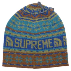 SUPREME (シュプリーム) 22AW ×THE NORTH FACE TS Fair Isle Beanie ロゴ フェアアイルビーニー ニットキャップ マルチ