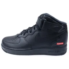 NIKE (ナイキ) ×SUPREME AIR FORCE 1 MID BLACK シュプリーム エアフォースワン ミッドカットスニーカー ブラック US8.5/26.5cm FZ8784-001