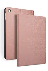 【ペンシル収納付き】iPad ケース 第9世代 第8世代 第7世代 10.2inch 木目 手帳型 TPU ipad9 ipad8 ipad7 薄型 ペン収納付き タブレット カバー ケース (ローズゴールド)