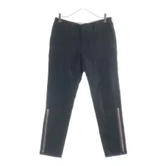 Paul Smith (ポールスミス) グリッター 裾サイドジップ ウール混 スラックスパンツ ブラック PM-HS-40709のサムネイル