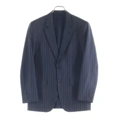 Paul Smith (ポールスミス) ×DORMEUIL ドーメル ウール混 ストライプ 2Bシングルテーラードジャケット ネイビー PC-J-62775