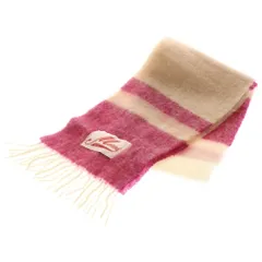 2026年最新】MARNI アルパカ＆モヘア マフラー ピンク フリンジ付きの