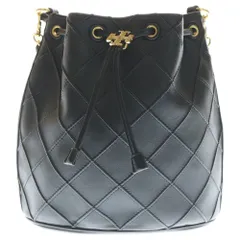 TORY BURCH (トリー バーチ) LARGE FLEMING SOFT BUCKET BAG ラージ フレミング ソフトレザー バケット 2WAY ショルダーバッグ ハンドバッグ ブラック 142565