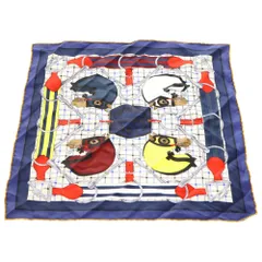 HERMES (エルメス) カレジェアン45 ガヴロッシュ タッタソール シルク スカーフ マルチ
