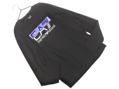 EMPORIO ARMANI エンポリオアルマーニ ロゴ ロンT 長袖 Tシャツ sizeS/黒 ◇■ レディース