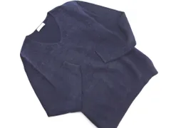 BEAUTY & YOUTH ビューティ&ユース ユナイテッドアローズ アンゴラ混 素材切替 Vネック ニット セーター 紺 ◇■ レディース