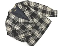 Leilian レリアン ウール混 チェック ジャケット size9/黒ｘオフホワイト ◇■ レディース