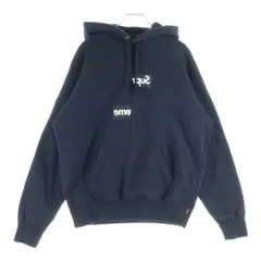SUPREME (シュプリーム) 18AW ×COMME des GARCONS SHIRT Split Box Logo Hooded Sweatshirt コムデギャルソンシャツ スプリット ボックスロゴ スウェット プルオーバーパーカー