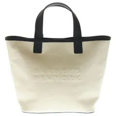 BARNEYS NEWYORK (バーニーズ ニューヨーク) ロゴ型押し キャンバス トート ハンドバッグ ベージュ 2218988-111-0のサムネイル