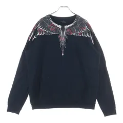 MARCELO BURLON (マルセロバーロン) ウイング両面プリントデザイン プルオーバークルーネックスウェット ブラック CMBA009E19630008のサムネイル