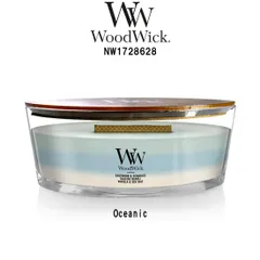 WoodWick(ウッドウィック)アロマキャンドル 【ブランド箱なし】 3層 トリロジー ハースウィック エリプス オーシャニック ギフト Oceanic NW1728628