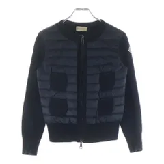 MONCLER (モンクレール) MAGLIONE TRICOT ALLA COREANA ニット ダウン カーディガン ブラック ダウン×ニット XSのサムネイル