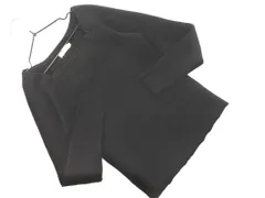 earth music&ecology アースミュージック＆エコロジー リブ スクエアネック ニット セーター sizeM/黒 ◇■ レディース