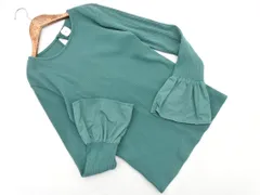 C OPAQUE シー オペーク リブ ベルスリーブ 切替 ニット セーター sizeM/緑 ◇■ レディース