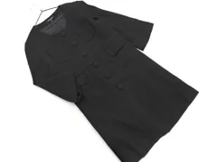 LAUTREAMONT ロートレアモン ウール100% ノーカラー コート size1/黒 ◇■ レディース