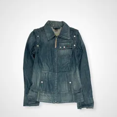 DIESEL ディーゼル / 00s ギミックジップデニムジャケット ライダース ベスト SIZE：S