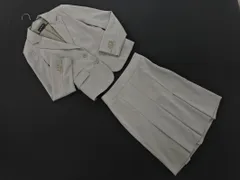 INDIVI インディヴィ 袖口にシミあり セットアップ ジャケット スカート スーツ sizeジャケット40 スカート38/グレー ■■ レディース