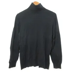 コムサコミューン COMME CA COMMUNE ラネロッシ セーター ニット タートルネック 51-15KW02 長袖 ハイゲージ プルオーバー L 黒 ブラック /X