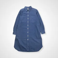 MHL. エムエイチエル / コットンシャツワンピース ブルー 日本製 参考定価：32,000程度 SIZE:1