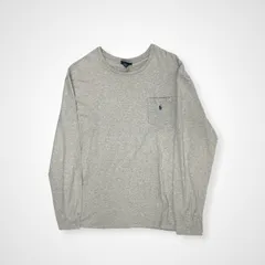 Polo by Ralph Lauren ポロバイラルフローレン / ヴィンテージ ポニー刺繍長袖Tシャツ グレー SIZE:XL