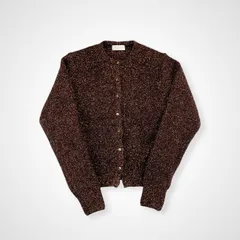 Ballsey ボールジー / シャイニーモールクルーネックカーディガン ブラウン 参考定価：21,000+tax SIZE:S