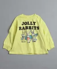 新品　BREEZE（ブリーズ） キッズ トップス 長袖Tシャツ　80cm　90cm　イエロー　イロイログラフィックTシャツ　プリント長袖　ロンT