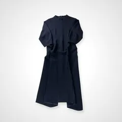 SHIPS any シップスエニィ / ダブルクロスAラインシャツワンピース ネイビー 未使用 参考定価:13,600+tax SIZE:FREE