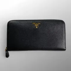 PRADA プラダ / サフィアーノ ラウンドファスナー 長財布 1ML506 ブラック