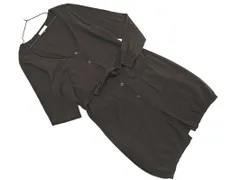 NATURAL BEAUTY BASIC ナチュラルビューティーベーシック ウール混 ウエストリボン付き ロング カーディガン sizeM/茶 ◇■ レディース