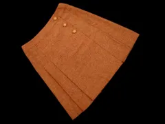 KUMIKYOKU 組曲 ウール混 プリーツ スカート size1/オレンジ ◇■ レディース