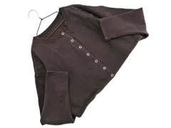 w closet ダブルクローゼット 裏起毛 スナップボタン カーディガン sizeF/チャコール ◇■ レディース