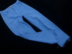 ZARA ザラ カットオフ テーパード パンツ size36/水色 ■■ レディース