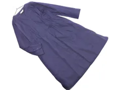 BEAMS HEART ビームスハート ノーカラー シャツ ワンピース 紺 ◇■ レディース