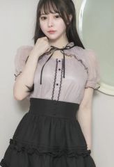 pium ピウム フロント レース ケープ ブラウス リズリサ エブリン マズ ロジータ