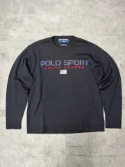 90s ポロ スポーツ ラルフローレン ブラック 長袖ニット