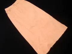 earth music&ecology アースミュージック＆エコロジー カットオフ スリット ロング スカート sizeS/オレンジ ■■ レディース