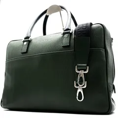 美品・希少色 Salvatore Ferragamo サルヴァトーレフェラガモ 2way ビジネスバッグ 大容量 多収納 A4 PC収納可能 通勤 社会人 レザー 緑