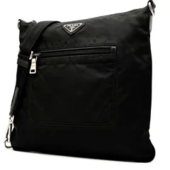 美品・正規品 PRADA プラダ ショルダーバッグ 三角ロゴ 斜め掛け クロスボディ テスートナイロン ファスナー 白タグ メンズ レディース ユニセックス ブラック