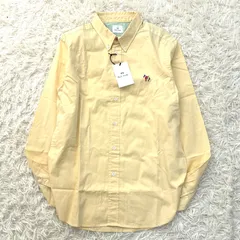 Paul Smith ポールスミス 長袖シャツ コットンシャツ マルチストライプ メンズ 黄 イエロー L タグ付 極美品