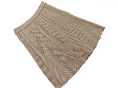 23区 ウール100% ツイード チェック スカート size40/茶 ◇■ レディース