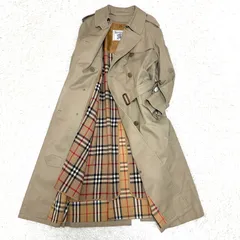 美品 BURBERRY バーバリー トレンチコート ノバチェック ライナー付き レディース Mサイズ相当 ベージュ マキシ丈 ホースロゴ ビジネス ロングコート