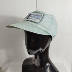 OFFROAD MACHINE トラッカー キャップ ワッペン モーターサイクル バイク バイカー 古着 vintage サックスブルー B736