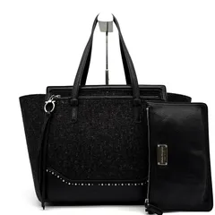 Salvatore Ferragamo サルヴァトーレフェラガモ エイミー トートバッグ ウール レザー ガンチーニ 黒 希少 美品