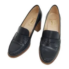 Luca Grossi ルカ グロッシ レザー ローファー パンプス 35.5 ネイビー