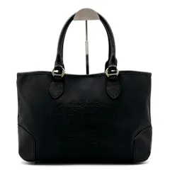 美品 バーバリー エスタブリッシュド トートバッグ メガチェック ホースロゴ メンズ レディース ブラック ナイロン レザー ビジネス A4 PC