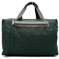 極美品 Paul Smith ポールスミス ボストンバッグ バリスティックナイロン レザー 本革 グリーン 緑 ビジネス メンズ 大容量 出張 旅行 ロゴ型押し