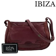 IBIZA　イビサ　ショルダーバッグ　斜め掛けバッグ　レザー　ボルドー