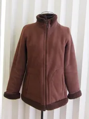 ユニクロ リバーシブルフリースジャケット ブラウン (製番:4)