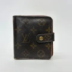 3671 LOUIS VUITTON ルイヴィトン モノグラム 折り財布 コンパクトジップ ラウンドファスナー